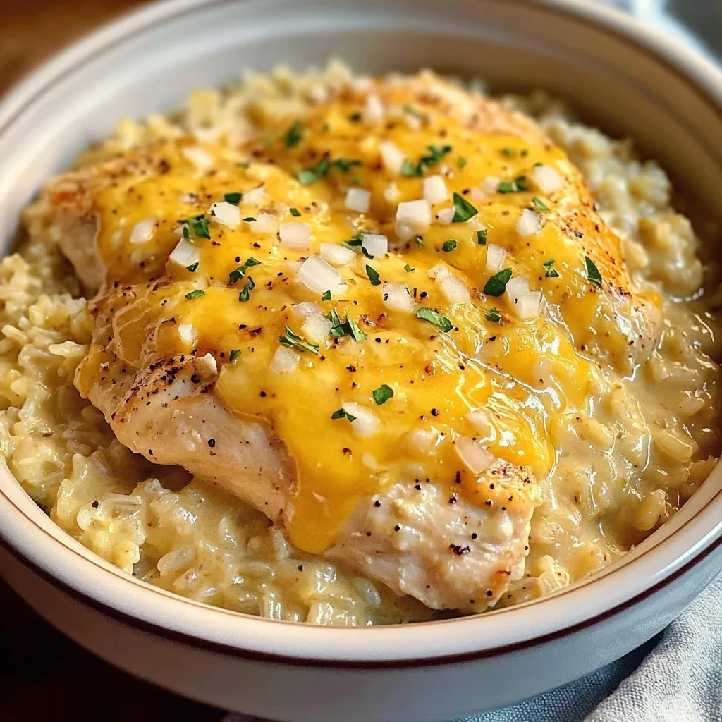 Cheddar Crockpot Chicken and Rice