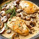 Chicken with Garlic Mushroom Sauce