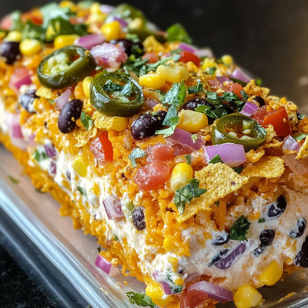 Cowboy Caviar Jalapeno Popper Cheese Log