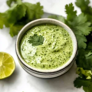 Creamy Garlic Lime Cilantro Sauce