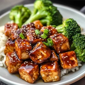 Crockpot Vegan Teriyaki Tofu with Broccoli