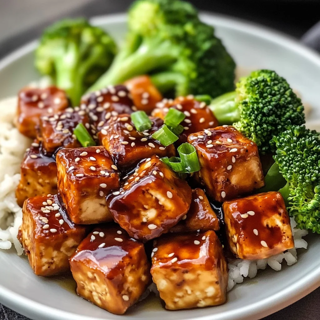 Crockpot Vegan Teriyaki Tofu with Broccoli