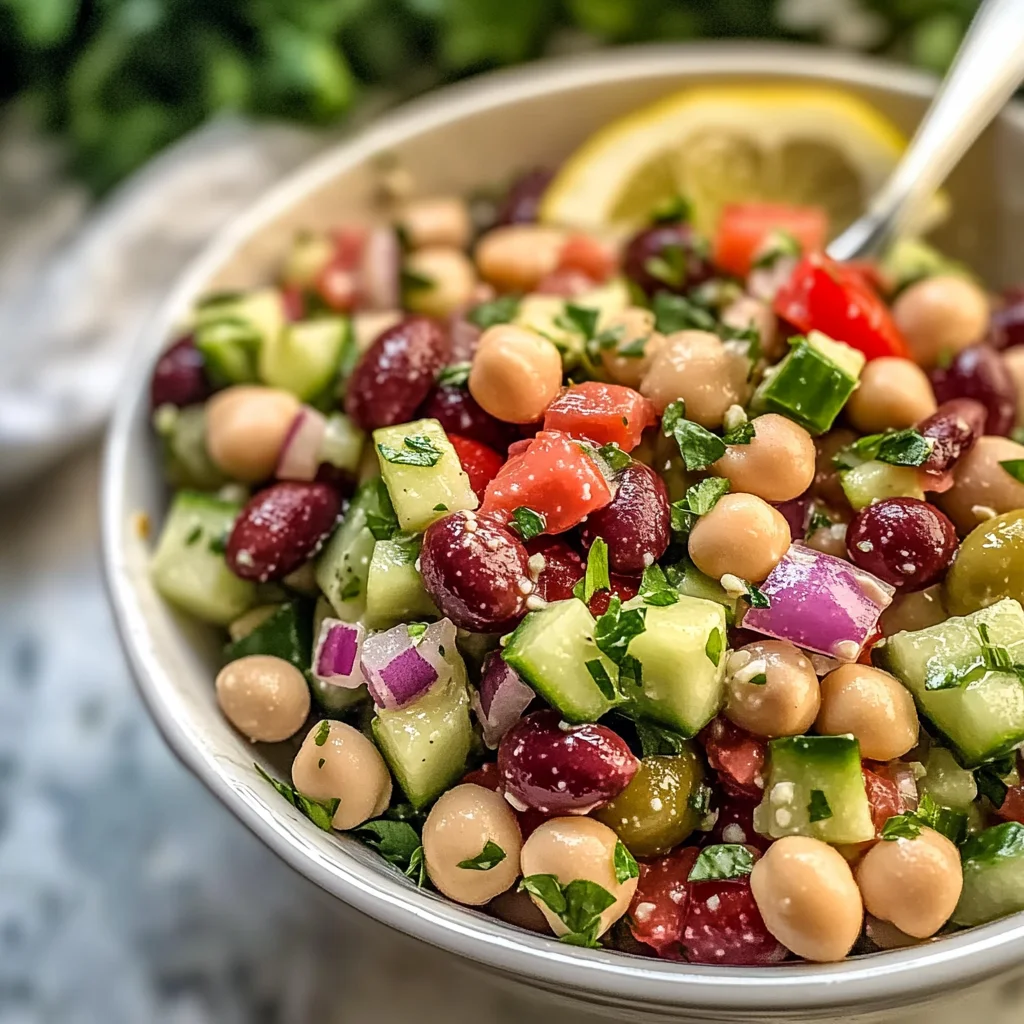 Delicious Mediterranean Bean Salad - Homefoodkitchen