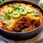 Easy Vegan Crockpot Enchilada Casserole