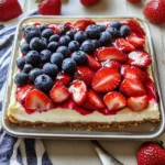 Flag Cheesecake Bars with Berry Topping