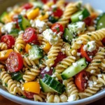 Mediterranean Pasta Salad: Fresh, Tangy, and Irresistibly Crisp!