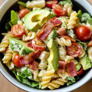 Quick Gluten Free Dairy Free BLT Pasta Salad