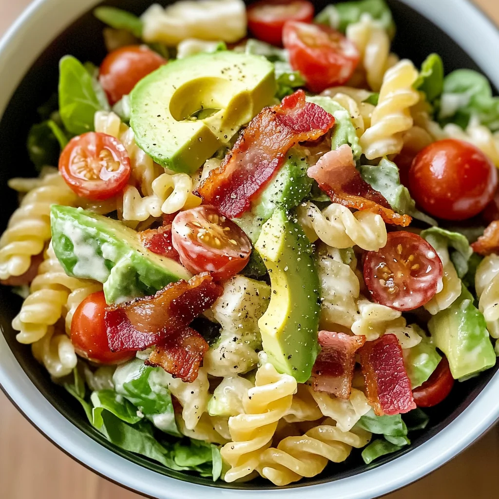 Quick Gluten Free Dairy Free BLT Pasta Salad
