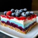 Red White and Blue Pretzel Salad