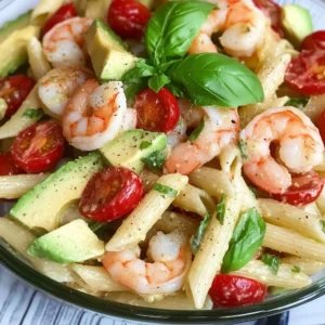 Shrimp Avocado Pasta Salad