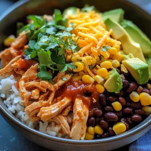 Slow Cooker Mexican Chicken Burrito Bowl