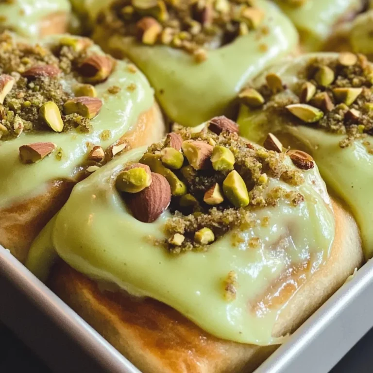 Small batch pistachio cream cinnamon rolls — the soft, pillowy rolls with a vibrant green pistachio filling and dreamy cream cheese frosting