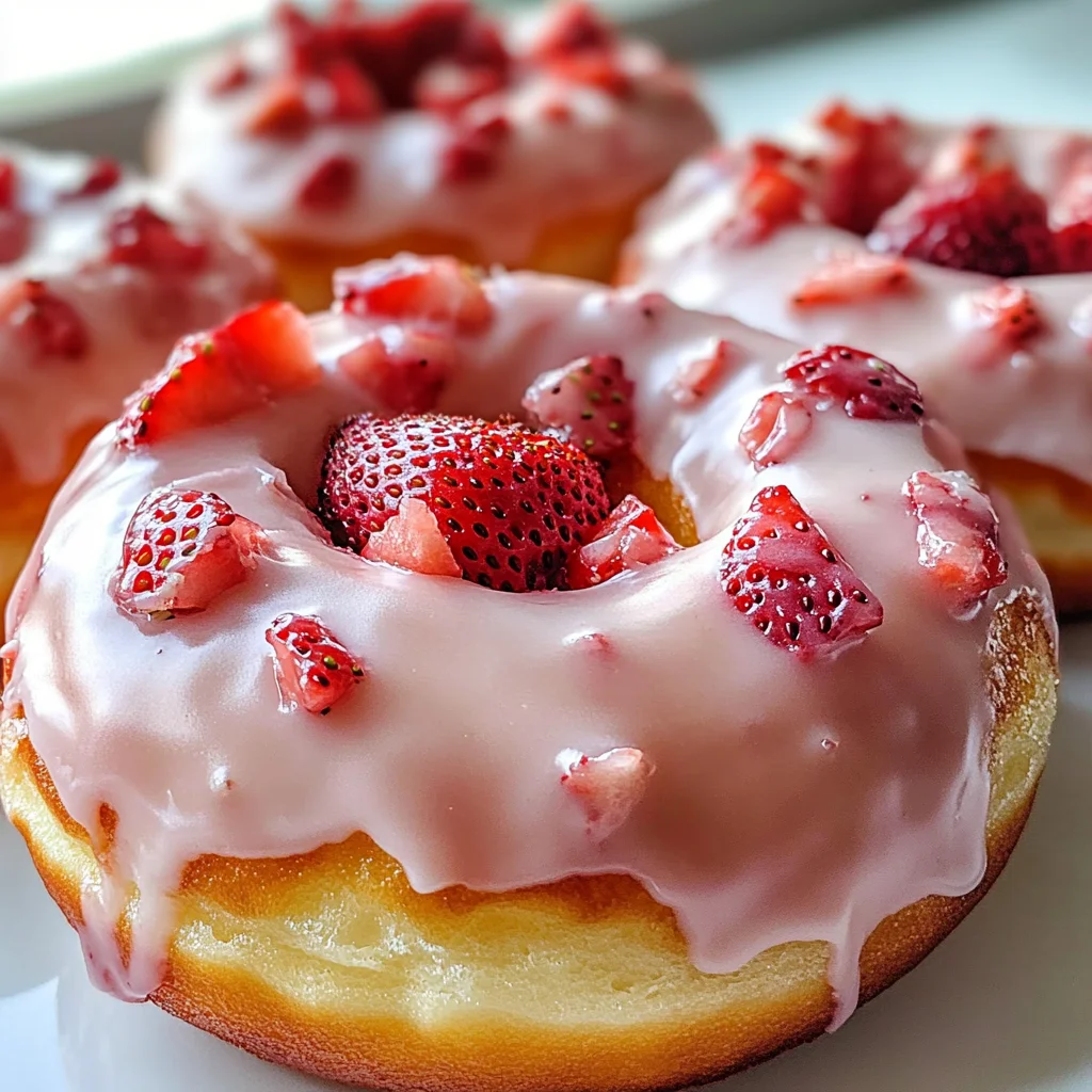 Strawberry Cake Donuts