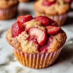 Vegan Double Strawberry Muffins