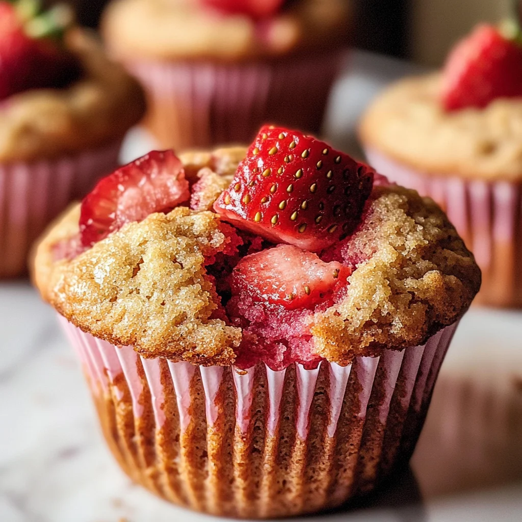 Vegan Double Strawberry Muffins