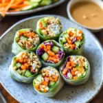 Vegetable Spring Rolls with Peanut Sauce