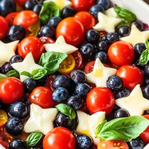 4th of July Salad - The Berry Caprese Salad