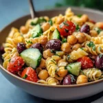 Easy Greek Pasta Salad with Chickpeas